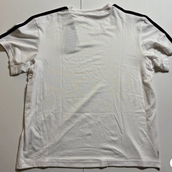 Adidas Womens Small Essentials 3-Stripes T-Shirt White Athletic Performance Tee - Picture 7 of 7